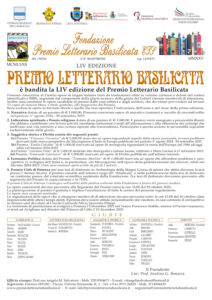 Cinquantaquattresima edizione del Premio Letterario Basilicata